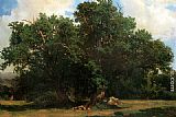 Alexandre Calame Oak Trees painting
